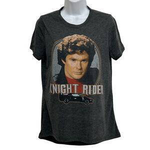 Knight Rider Womens Junior Size Large L T Shirt Dark Gray Michael Knight Kit